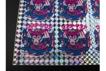 当時物　インクずれエラー　ビックリマン　悪魔VS天使シール　ワンダーマリア　パチ物のアンカットシート　(R-089217)