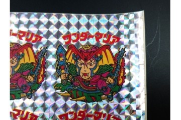 当時物　インクずれ　ビックリマン　悪魔VS天使シール　ワンダーマリア　パチ物のアンカットシート 　(R-089218)