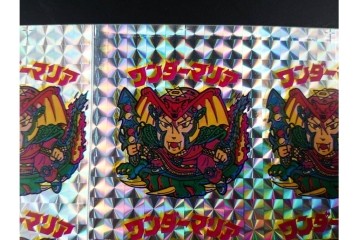 当時物　インクずれ　ビックリマン　悪魔VS天使シール　ワンダーマリア　パチ物のアンカットシート 　(R-089218)