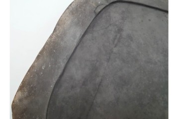 中国　唐物　楼閣松竹文が風雅な瑞渓硯　唐木蓋付き　(R-089220)