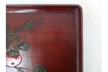 大正期　楓谷散人刀　讃岐彫　絵変わりの会席膳10点セット　共箱付き　(R-089223)
