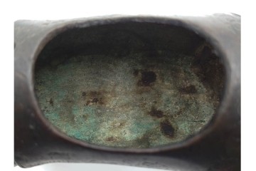 中国・唐物　古玩　古銅　麒麟に乗る人物香炉　(R-089227)