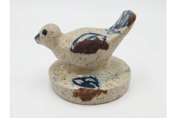李朝　白磁　鳥形など意匠違いの餅型・菓子型6点セット　(R-089229)