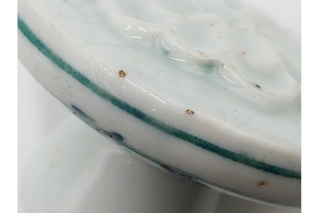 李朝　白磁　鳥形など意匠違いの餅型・菓子型6点セット　(R-089229)