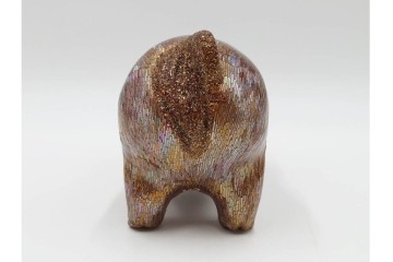 韓国　吉正本螺鈿工芸院　華やかな豚の置物2点セット　(R-089230)