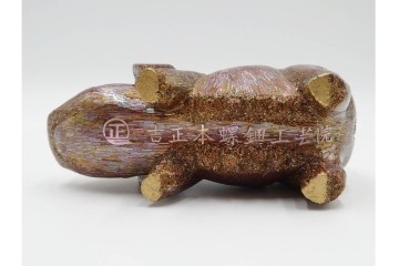 韓国　吉正本螺鈿工芸院　華やかな豚の置物2点セット　(R-089230)