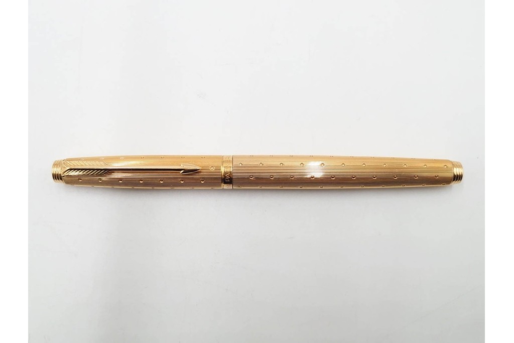 PARKER(パーカー)　STERLING925・14K(14金・585)　MONTBLANC(モンブラン)　ノブレス　デザインが異なる万年筆4点セット　ケース付き　(R-089231)
