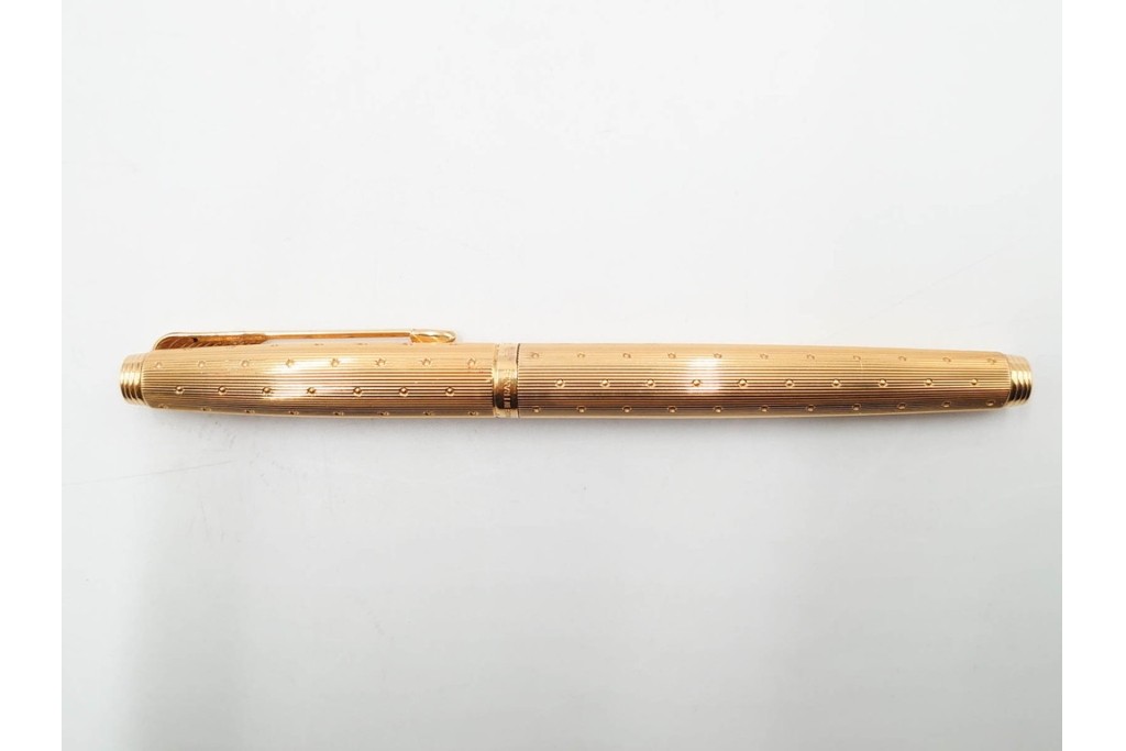 PARKER(パーカー)　STERLING925・14K(14金・585)　MONTBLANC(モンブラン)　ノブレス　デザインが異なる万年筆4点セット　ケース付き　(R-089231)