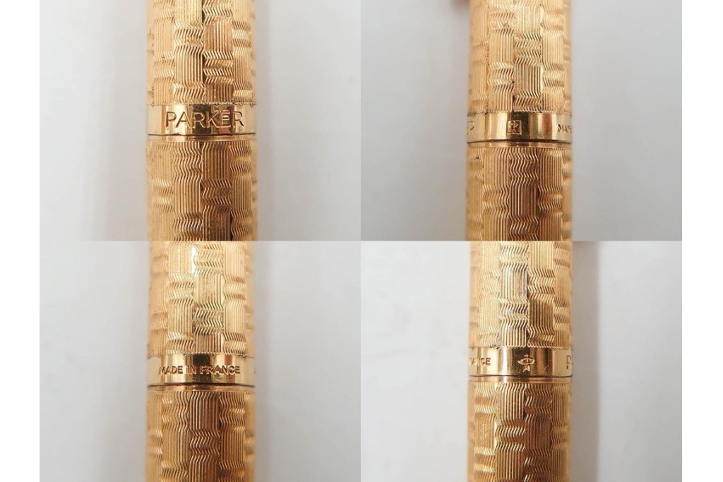 PARKER(パーカー)　STERLING925・14K(14金・585)　MONTBLANC(モンブラン)　ノブレス　デザインが異なる万年筆4点セット　ケース付き　(R-089231)