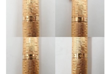 PARKER(パーカー)　STERLING925・14K(14金・585)　MONTBLANC(モンブラン)　ノブレス　デザインが異なる万年筆4点セット　ケース付き　(R-089231)