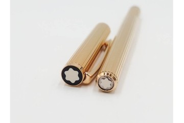 PARKER(パーカー)　STERLING925・14K(14金・585)　MONTBLANC(モンブラン)　ノブレス　デザインが異なる万年筆4点セット　ケース付き　(R-089231)