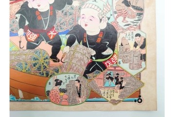 戦前　見本　石版画　美人画など色鮮やかな引札26枚セット　(R-089233)