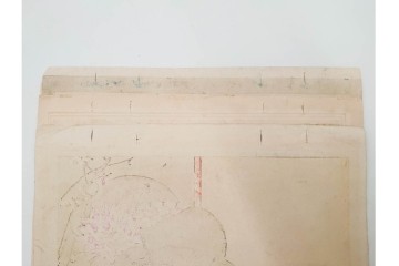 戦前　見本　石版画　美人画など色鮮やかな引札26枚セット　(R-089233)