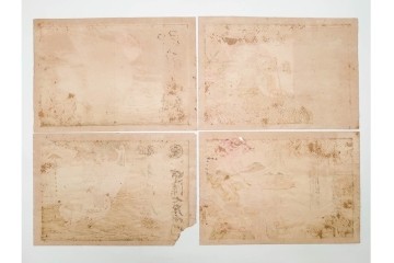 戦前　石版画　美人画や恵比寿図など色鮮やかな引札23枚セット　(R-089234)