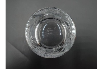 フランス　LALIQUE(ラリック)　ユロット　ふくろうモチーフが目を引くタンブラー2客セット　(R-089236)
