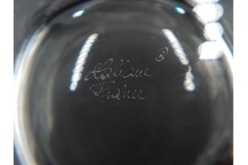 フランス　LALIQUE(ラリック)　ユロット　ふくろうモチーフが目を引くタンブラー2客セット　(R-089236)