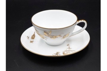 大倉陶園(OKURA/OAC)　ピーターパンモチーフのカップ&ソーサー　(R-089238)