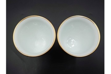 大倉陶園(OKURA/OAC)　シルクロード　イスタンブールの風景を描いたカップ&ソーサー・プレート・酒杯2点セット　(R-089239)