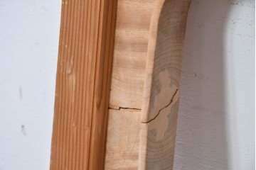 ヴィンテージ建具　昭和後期　井波彫刻　名工 横山一夢作　花鳥図を優美に表現した欄間2枚セット　(R-089241)