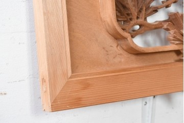 ヴィンテージ建具　昭和後期　井波彫刻　清峰作　枝ぶり豊かな松図の欄間2枚セット　(R-089243)