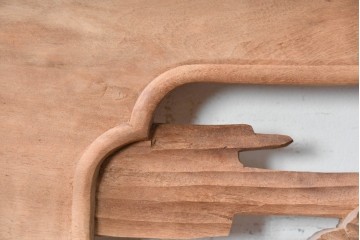 ヴィンテージ建具　昭和中期から昭和後期　井波彫刻　美峰作　松竹梅図を細やかに描いた彫刻欄間2枚セット　(R-089256)