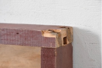 ヴィンテージ建具　昭和中期から昭和後期　井波彫刻　美峰作　松竹梅図を細やかに描いた彫刻欄間2枚セット　(R-089256)