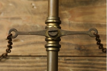 イギリスアンティーク　1940年頃　希少!!　マーキュリーガラス(中空二重構造)　槌目模様が光を美しく映すペンダントライト　(R-089264)