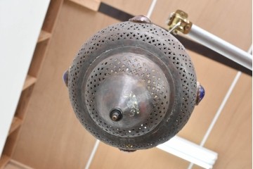 《引っ掛けシーリング式ペンダントライト加工費込み》　ヴィンテージ照明　モロッコ　真鍮　異国情緒あふれる吊り下げ照明　(R-089276)