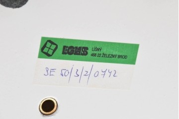 《スタンドライト加工費込み》　中古　美品　チェコ　LIGLASS(リグラス)　紫色の装飾が華やかな3灯置き型照明　定価推定約25万円　(R-089277)