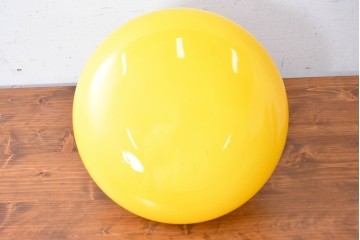 《引っ掛けシーリング式ペンダントライト加工費込み》　中古　レトロ　イエローの色彩が目を引くペンダントライト　(R-089279)