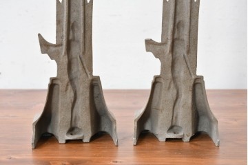 《スタンドライト加工費込み》　イギリスヴィンテージ　美術工芸品のようなテーブルライト2台セット　(R-089288)