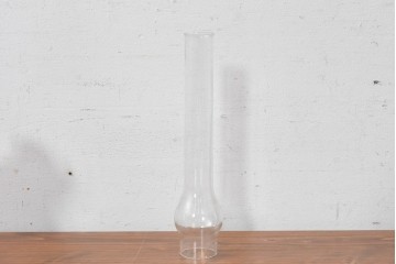和製アンティーク　大正ロマン　グリーンの色ガラスが美しいオイルランプ　(R-089289)