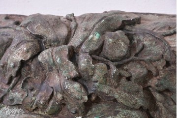 ヨーロッパヴィンテージ　迫力ある表情が印象的な石膏オブジェ　(R-089294)