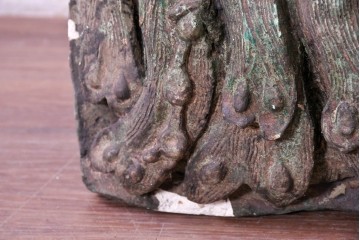 ヨーロッパヴィンテージ　迫力ある表情が印象的な石膏オブジェ　(R-089294)