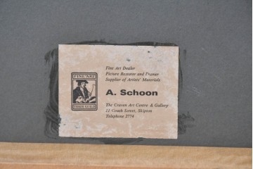 イギリスヴィンテージ　1960年から1970年頃　H. ADAMS作　のどかな風景が描かれた絵画　(R-089300)