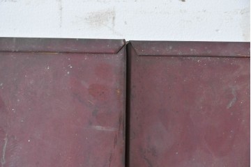 ヴィンテージ建具　銅板　大振りで存在感のある両開き門扉2枚(1対)セット　(R-089303)