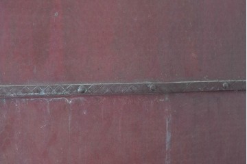 ヴィンテージ建具　銅板　大振りで存在感のある両開き門扉2枚(1対)セット　(R-089303)
