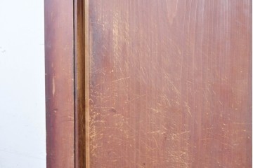 アンティーク建具　明治から大正期　新潟産　檜(ヒノキ)材　重厚な飾り金具を備えた蔵戸1枚　(R-089304)
