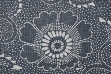 アンティーク建具　明治期　片染めの菊唐草文様をあしらったパネル1枚　(R-089307)