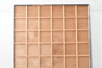 アンティーク建具　明治期　片染めの菊唐草文様をあしらったパネル1枚　(R-089307)