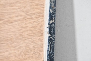 アンティーク建具　明治期　片染めの菊唐草文様をあしらったパネル1枚　(R-089307)