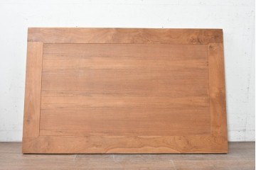 中古　チーク無垢材　リバーシブルで楽しめる!　片面に名栗(なぐり)加工が施された天板　(R-089314)
