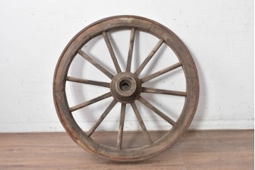 和製アンティーク　明治期から大正期　大八車　素朴な風合いの木製車輪　(R-089322)
