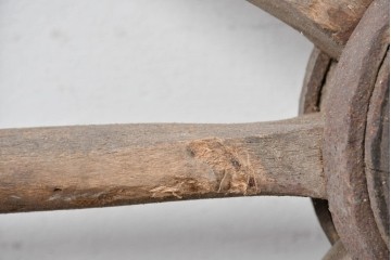 和製アンティーク　明治期から大正期　大八車　素朴な風合いの木製車輪　(R-089323)