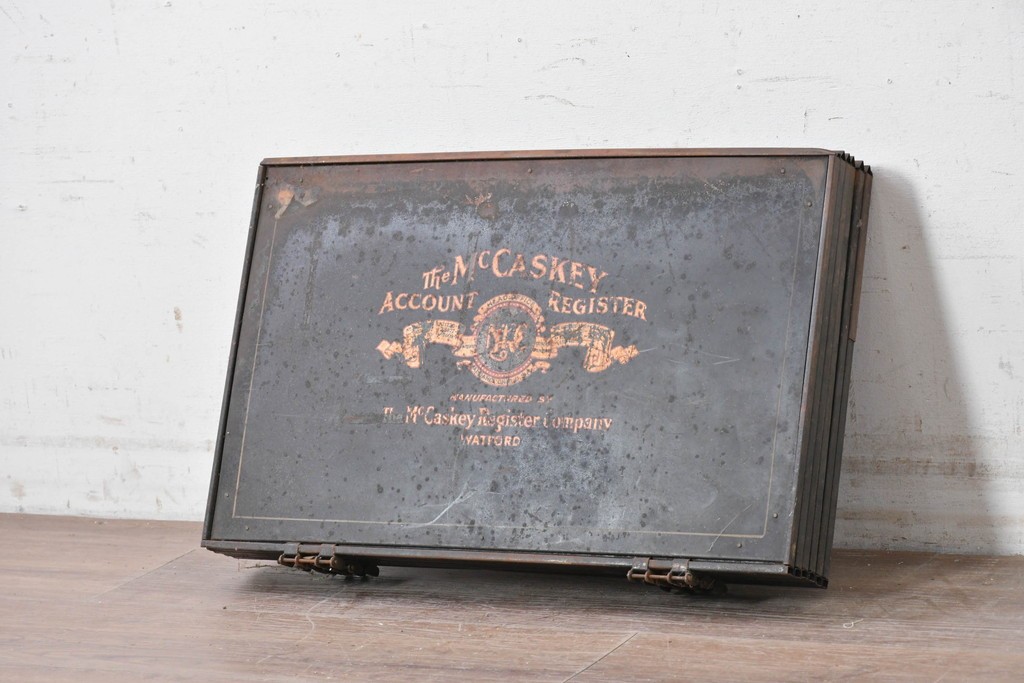 イギリスアンティーク　1910年から1920年頃　McCaskey Register Company(マカスキー・レジスター・カンパニー)　インダストリアルデザインのファイルケース　(R-089325)