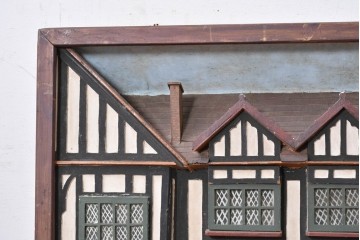 西洋の街並みを思わせる建物モチーフの立体壁掛けオブジェ　(R-089340)