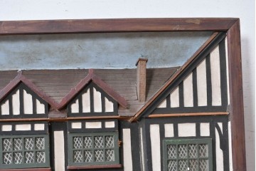西洋の街並みを思わせる建物モチーフの立体壁掛けオブジェ　(R-089340)