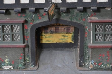 西洋の街並みを思わせる建物モチーフの立体壁掛けオブジェ　(R-089340)