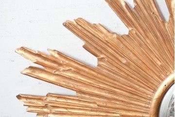 ヴィンテージ　特注　特大!!　サンバースト(太陽)型の華やかなウォールミラー　(R-089341)