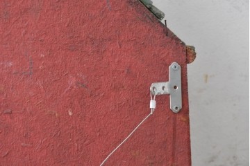 ヴィンテージ　1980年頃　モロッコ　エキゾチックな建物風扉付きウォールミラー　(R-089344)